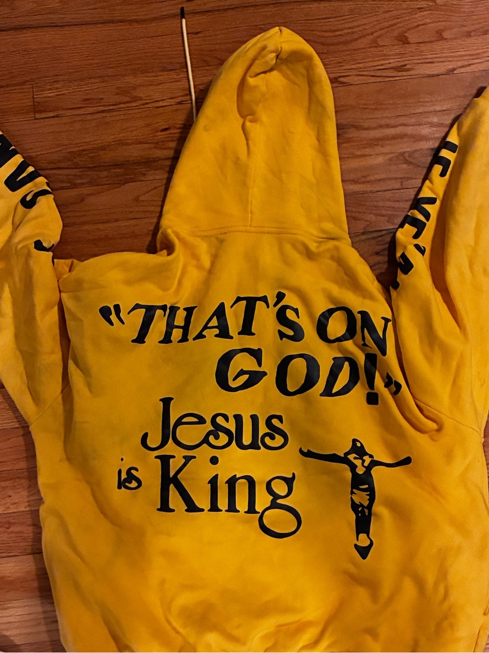 Yellow Hoodie Costume with Blue Face Detail